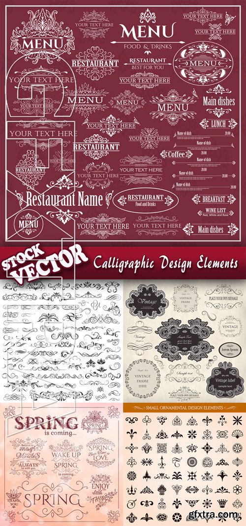 Stock Vector - Calligraphic Design Elements