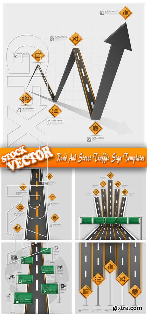 Stock Vector - Road And Street Traffic Sign Templates