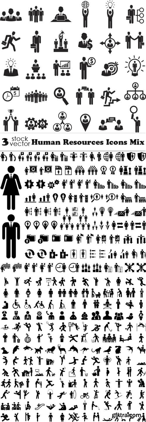 Vectors - Human Resources Icons Mix