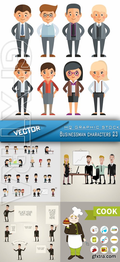 Stock Vector - Businessman characters 23