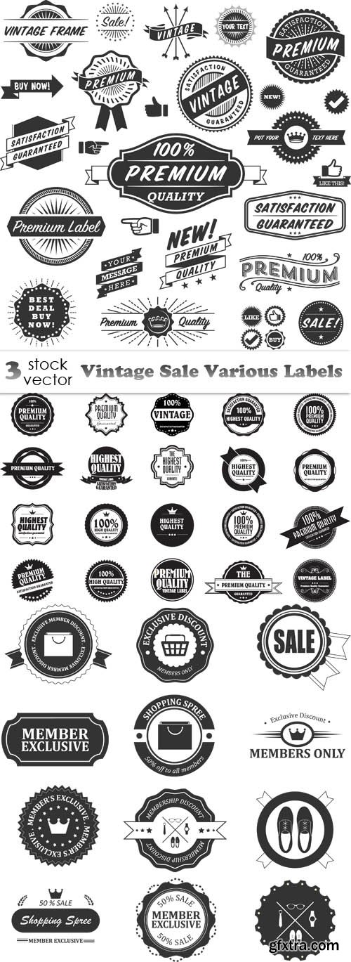 Vectors - Vintage Sale Various Labels