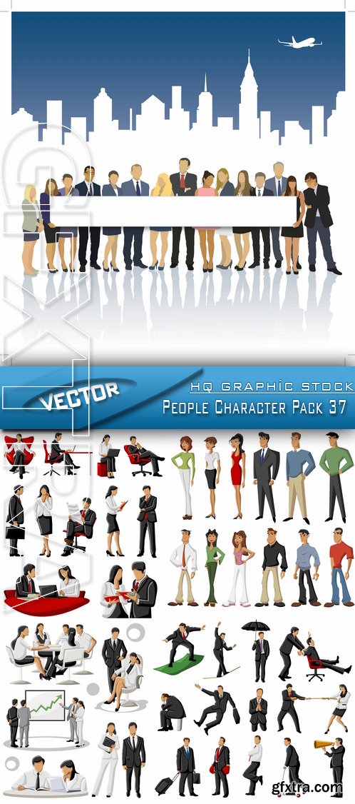 Stock Vector - People Character Pack 37