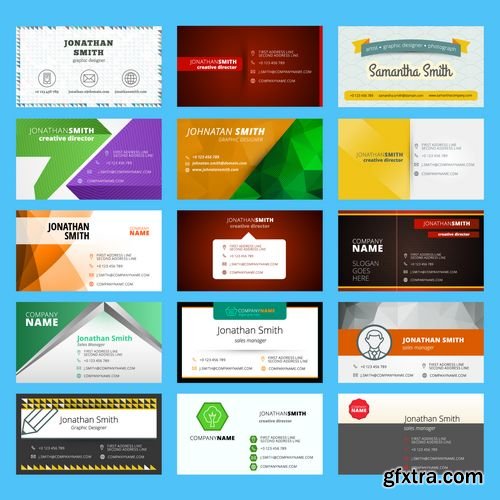 Vector Set of Modern Creative Business Cards