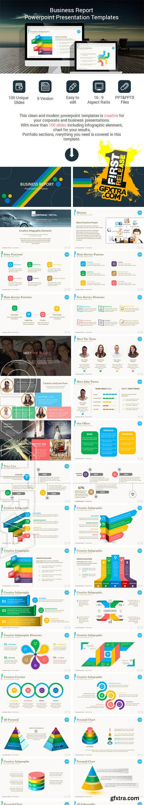 Business Report Powerpoint - GraphicRiver 9997999