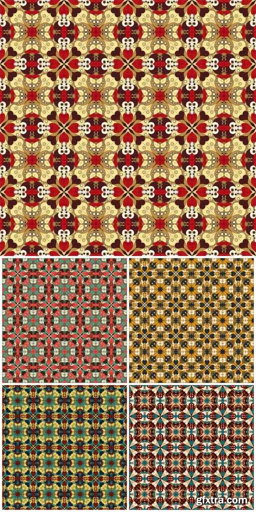 Vintage patterns, vector colorful backgrounds