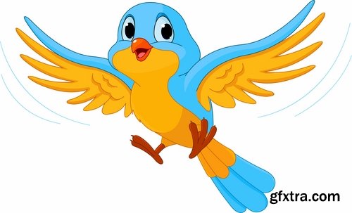 Collection picture vector flying bird 25 Eps