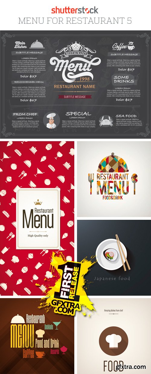 Amazing SS - Menu for Restaurant 5, 25xEPS