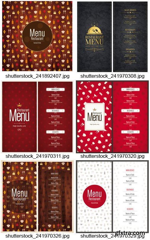 Amazing SS - Menu for Restaurant 5, 25xEPS