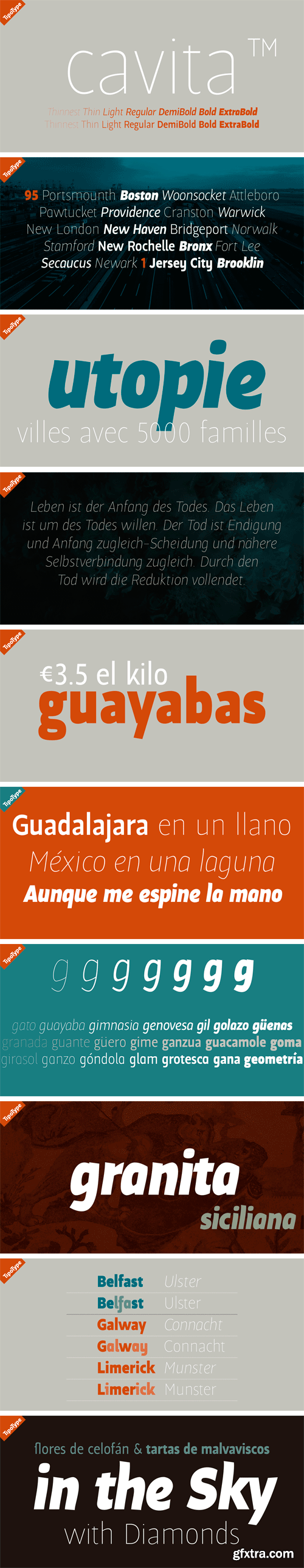 Cavita Font Family - 14 Fonts $129