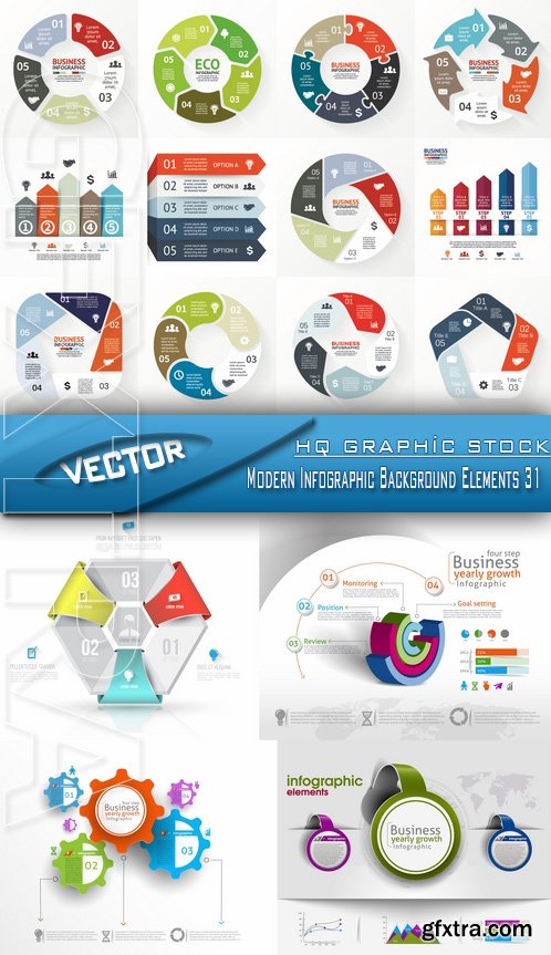 Stock Vector - Modern Infographic Background Elements 31