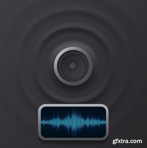 Stock Vectors - Music speakers, 25xEPS