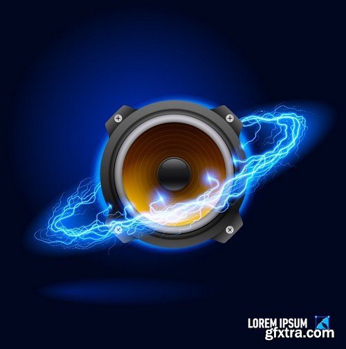 Stock Vectors - Music speakers, 25xEPS