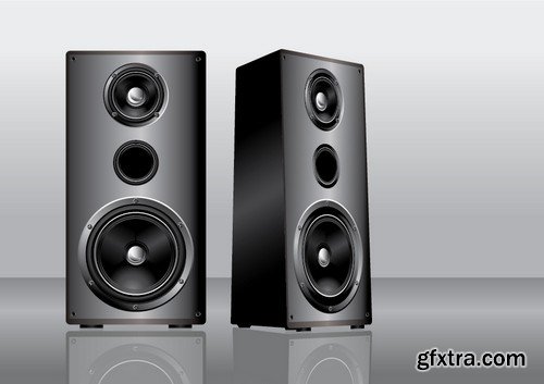 Stock Vectors - Music speakers, 25xEPS