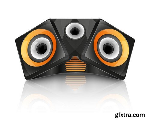 Stock Vectors - Music speakers, 25xEPS