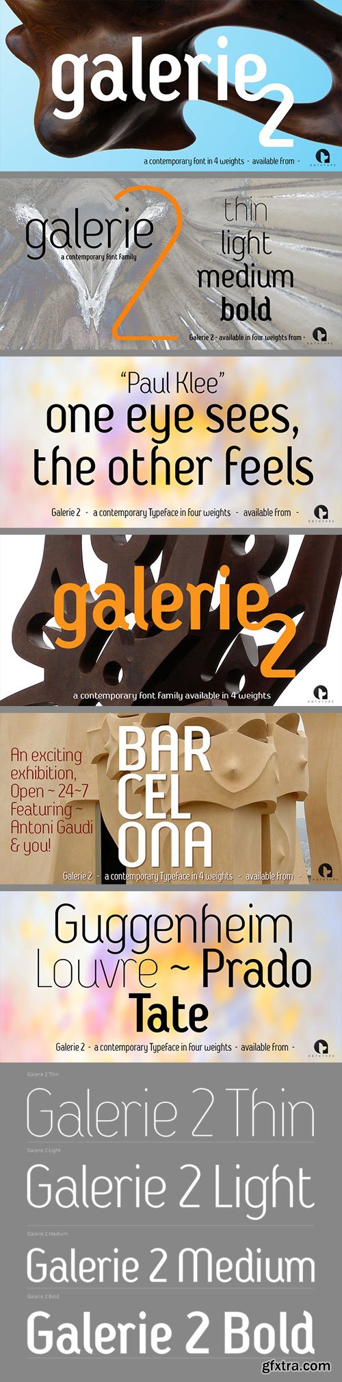 Galerie 2 - Narrower Styling 4 Fonts NEW!