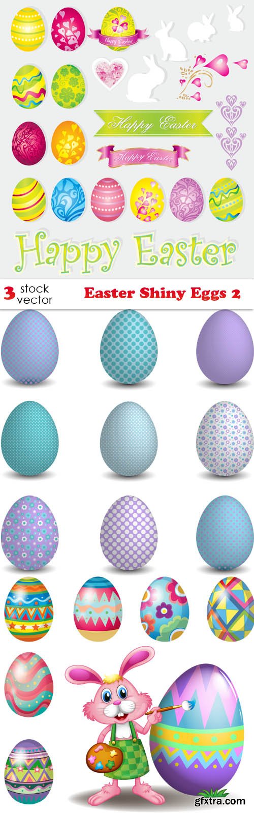 Vectors - Easter Shiny Eggs 2