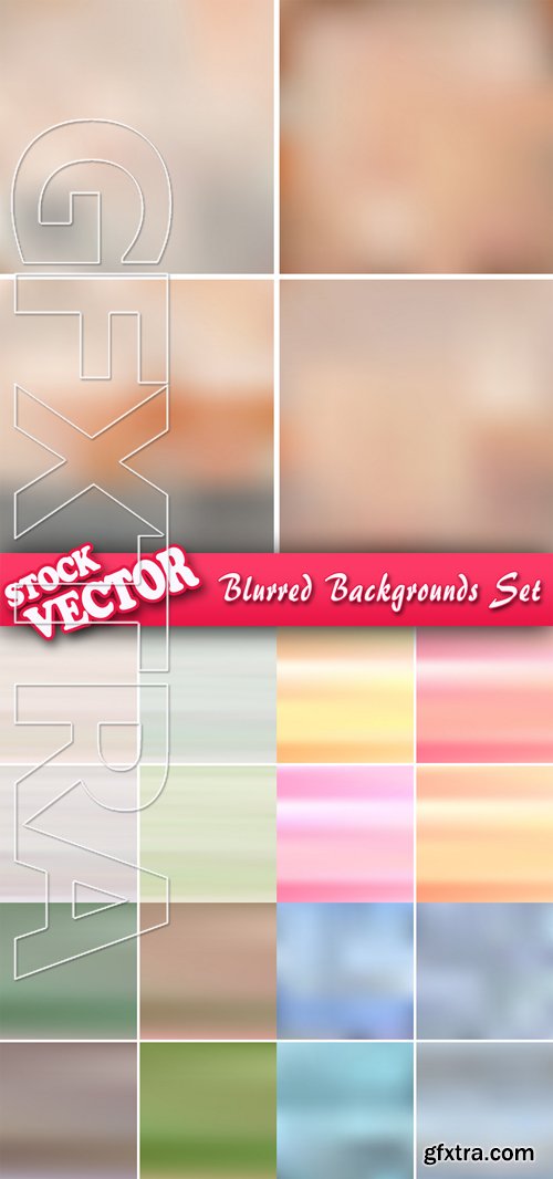 Stock Vector - Blurred Backgrounds Set