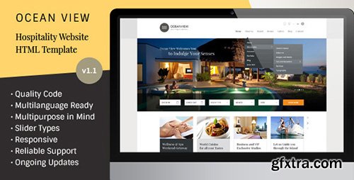 ThemeForest - Ocean View v1.1 - Hotel Website HTML Template - FULL