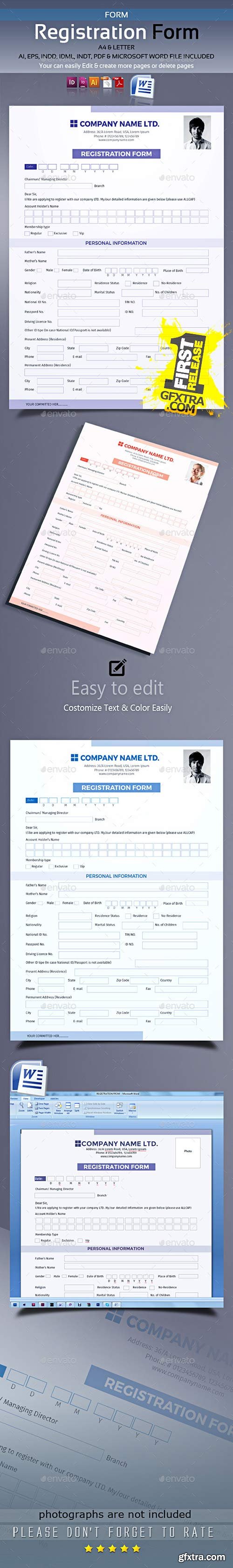 GraphicRiver - Registration Form 10379487