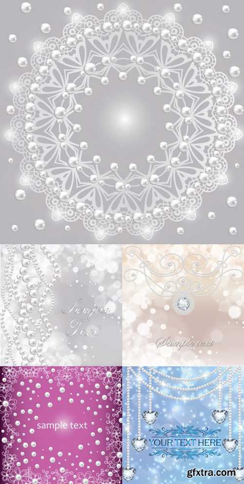 Bright pearl vector backgrounds