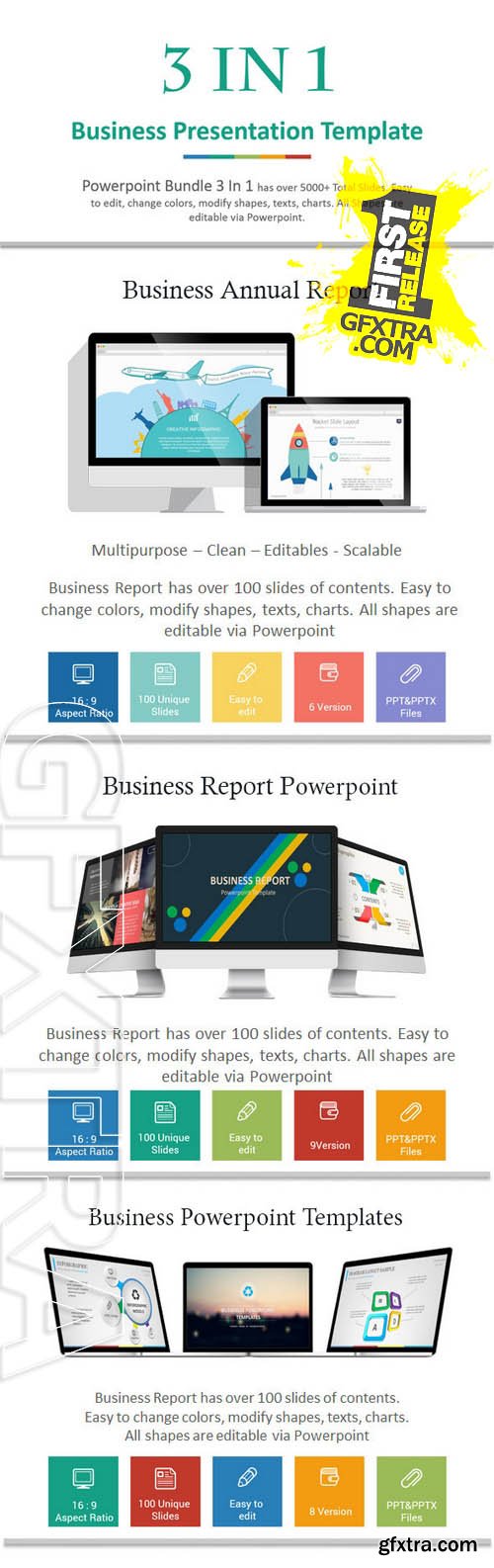 3 In 1 Bundle Presentation Templates - GraphicRiver 10395123