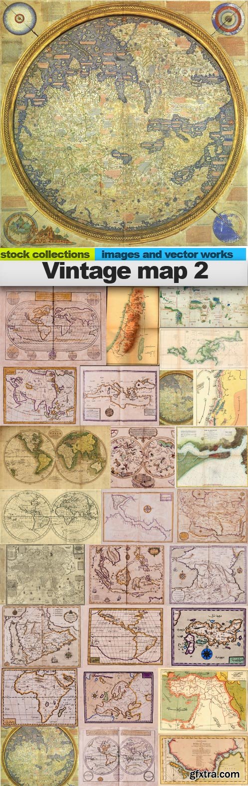 Vintage map 2, 25 x UHQ JPEG