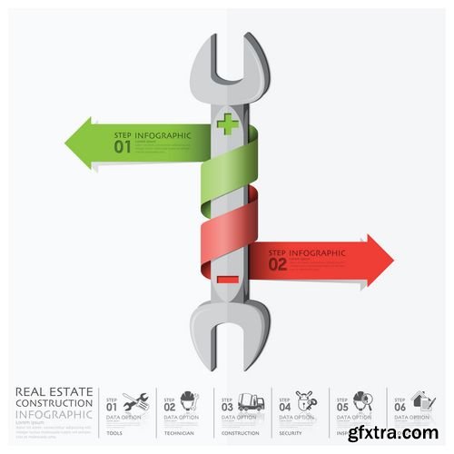 Vector - Business and Real Estate Construction With Spiral Arrow Wrench