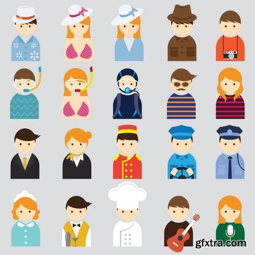 Vector - Various People Symbol Icons