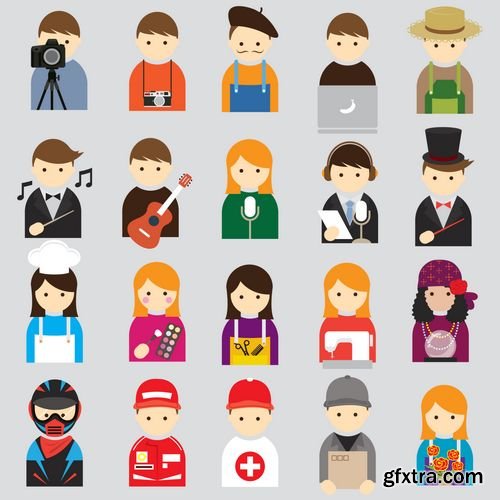 Vector - Various People Symbol Icons