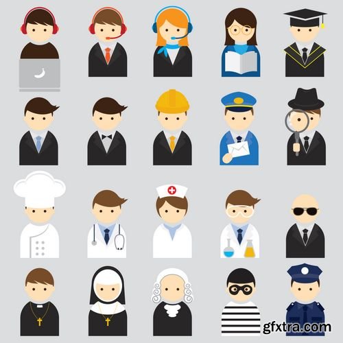 Vector - Various People Symbol Icons