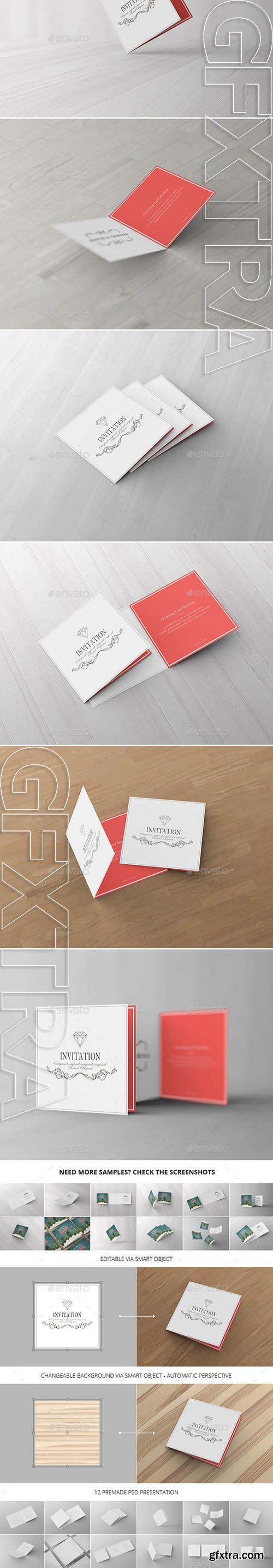 Square Greeting Card Mockup - GraphicRiver 10065246