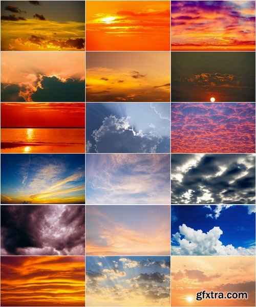 Collection of sunsets in the clouds 25 HQ Jpeg