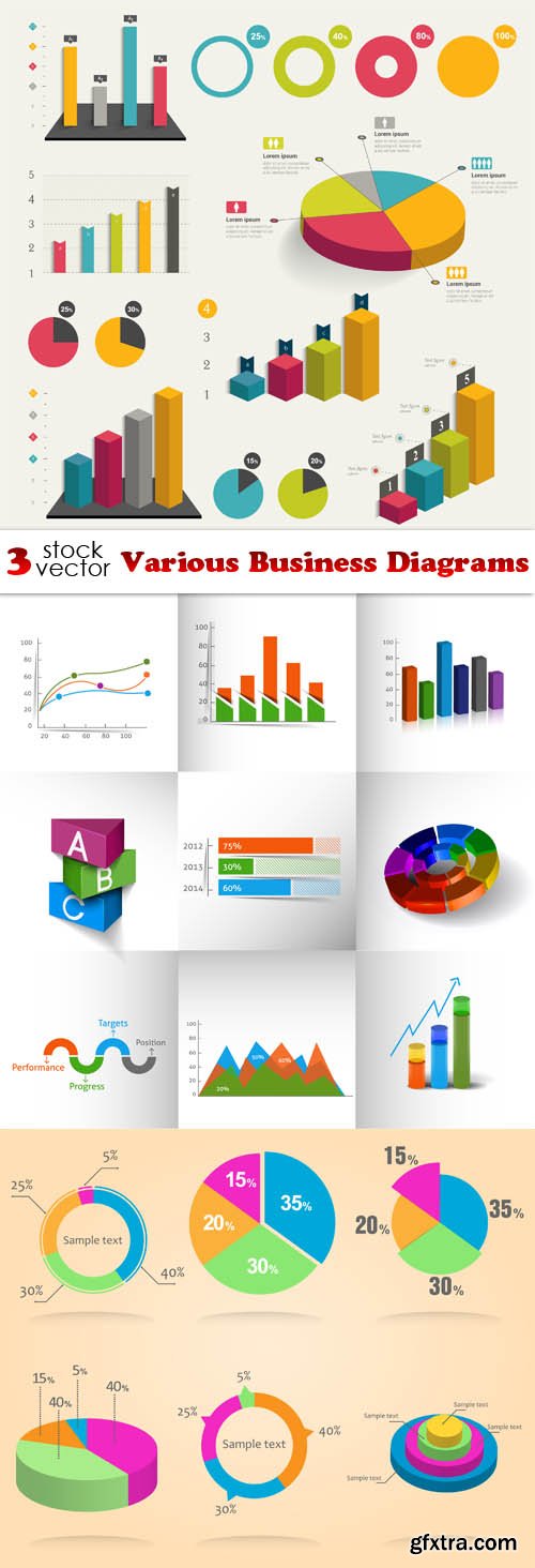 Vectors - Various Business Diagrams