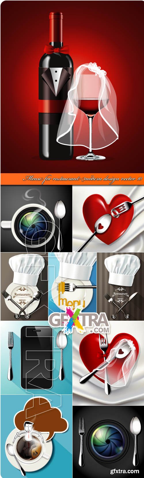 Menu for restaurant modern design vector 10