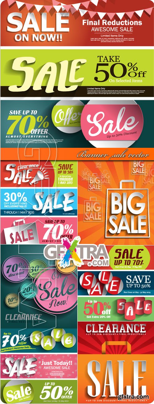 Banner sale vector