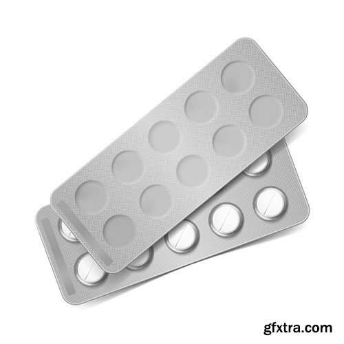 Stock Vectors - Pills 4, 25xEPS