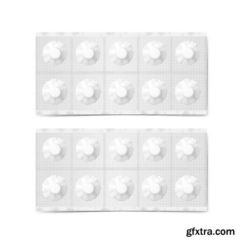 Stock Vectors - Pills 4, 25xEPS