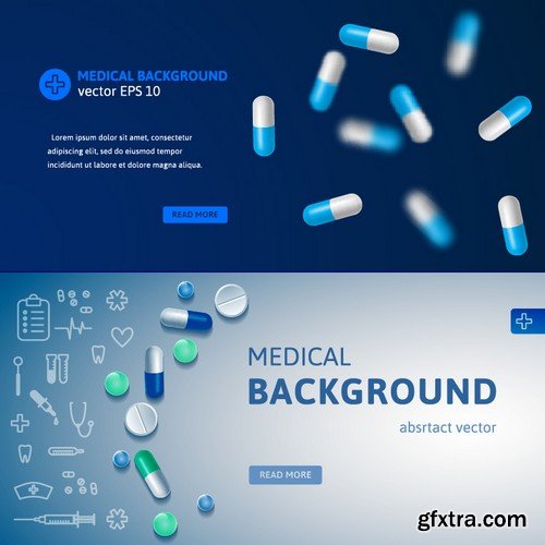 Stock Vectors - Pills 4, 25xEPS