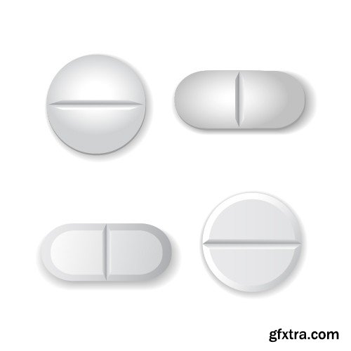 Stock Vectors - Pills 4, 25xEPS