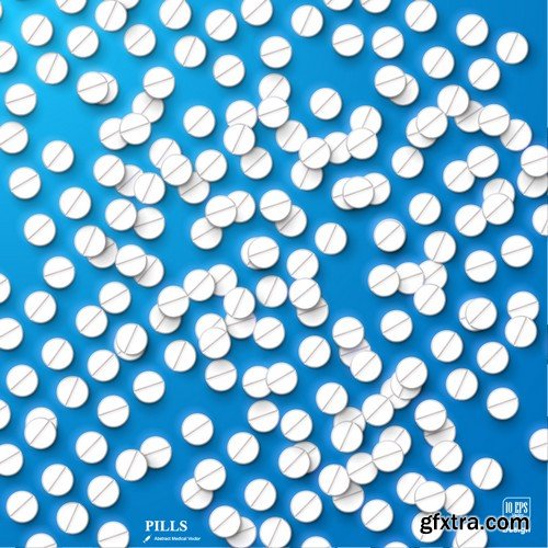 Stock Vectors - Pills 4, 25xEPS