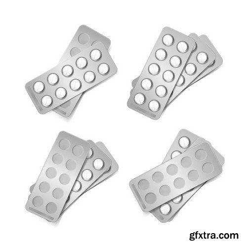 Stock Vectors - Pills 4, 25xEPS