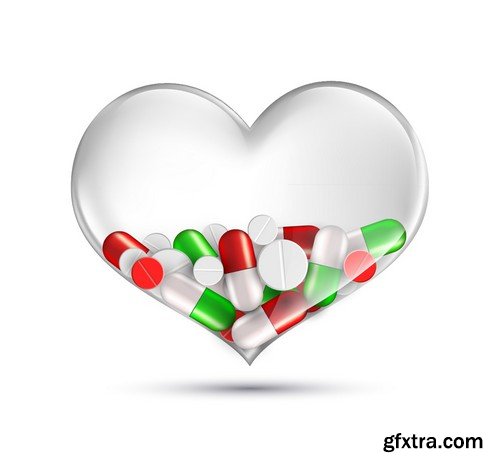 Stock Vectors - Pills 4, 25xEPS