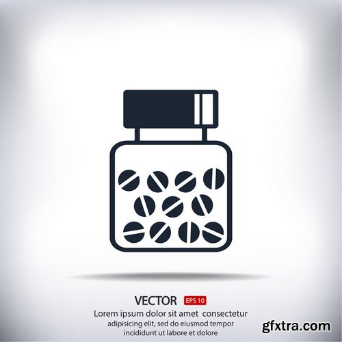 Stock Vectors - Pills 4, 25xEPS