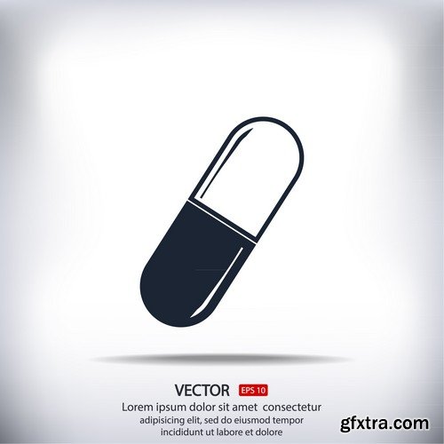 Stock Vectors - Pills 4, 25xEPS