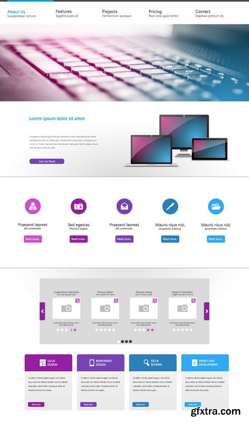 Stock Vectors - Website template 23, 25xEPS