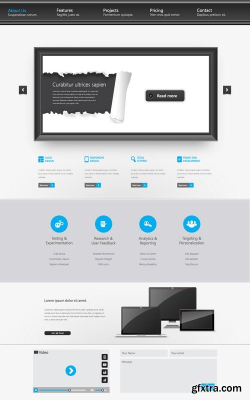 Stock Vectors - Website template 23, 25xEPS