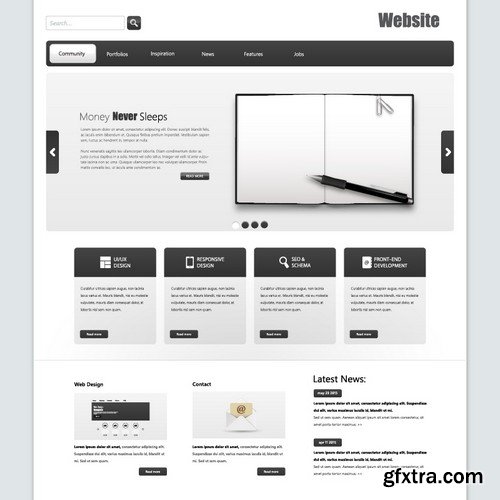 Stock Vectors - Website template 23, 25xEPS