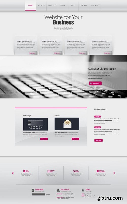 Stock Vectors - Website template 23, 25xEPS