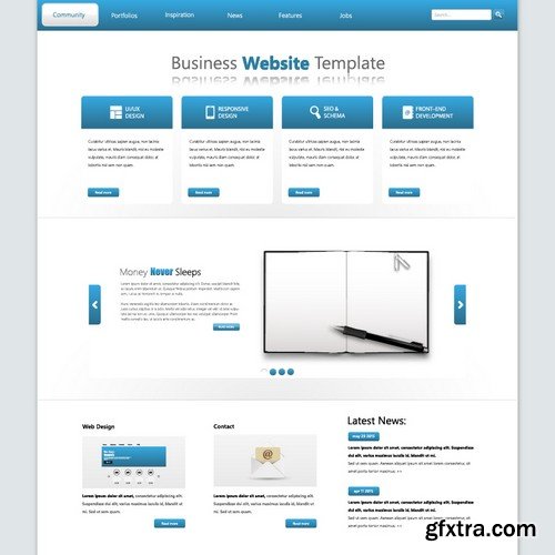 Stock Vectors - Website template 23, 25xEPS