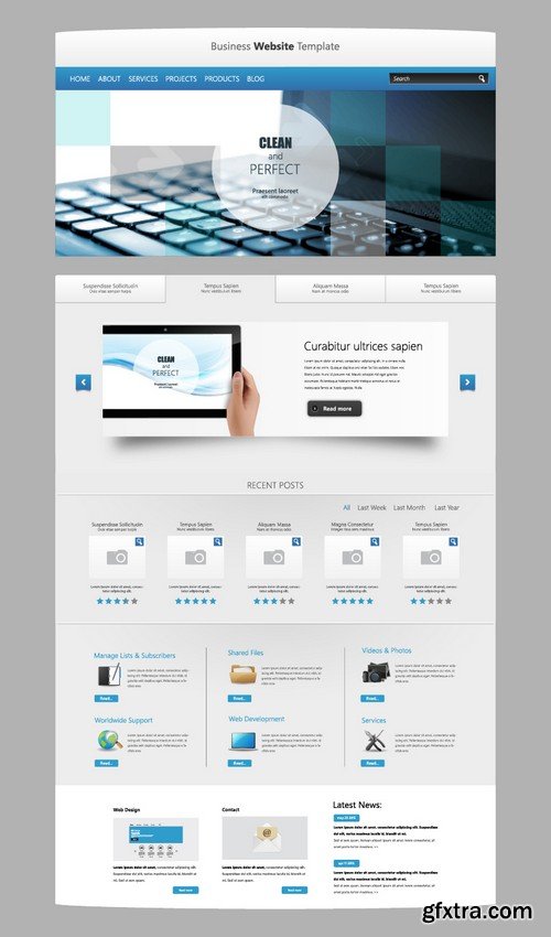 Stock Vectors - Website template 23, 25xEPS